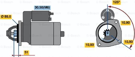 BOSCH 0 986 021 340 - Käynnistinmoottori inparts.fi