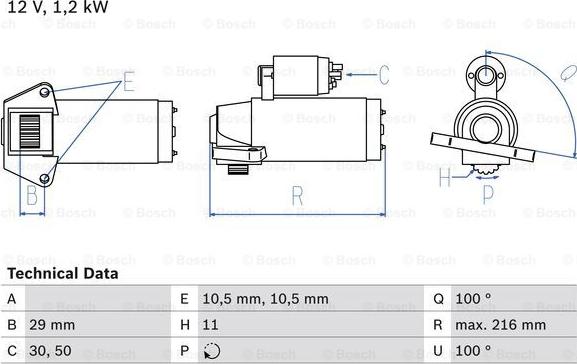 BOSCH 0 986 028 010 - Käynnistinmoottori inparts.fi