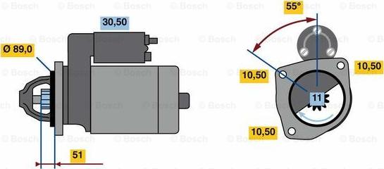 BOSCH 0 986 023 990 - Käynnistinmoottori inparts.fi