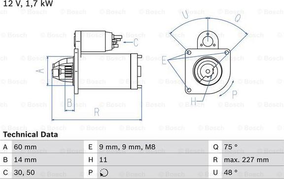 BOSCH 0 986 023 930 - Käynnistinmoottori inparts.fi