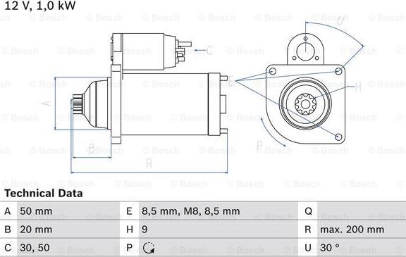 BOSCH 0 986 023 490 - Käynnistinmoottori inparts.fi