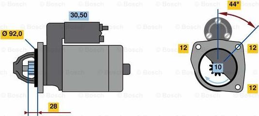 BOSCH 0 986 023 440 - Käynnistinmoottori inparts.fi