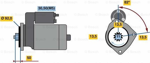 BOSCH 0 986 023 590 - Käynnistinmoottori inparts.fi