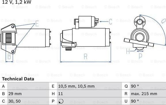 BOSCH 0 986 023 570 - Käynnistinmoottori inparts.fi