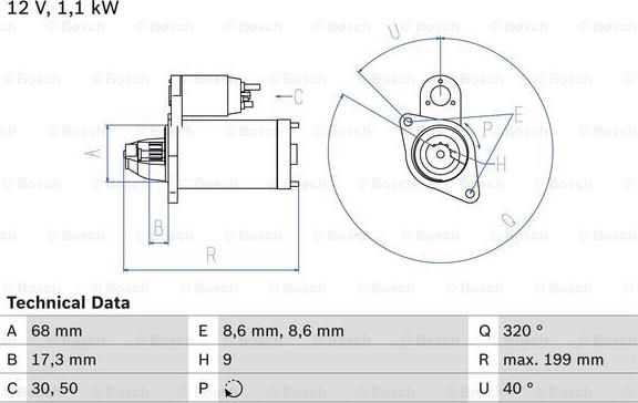 BOSCH 0 986 023 660 - Käynnistinmoottori inparts.fi