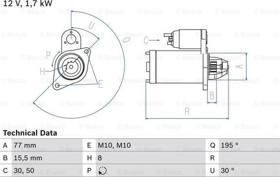 BOSCH 0 986 023 600 - Käynnistinmoottori inparts.fi