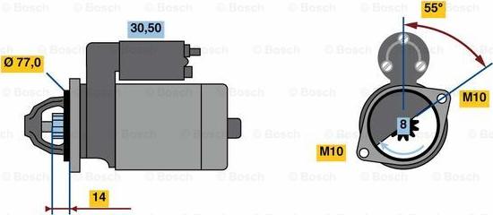 BOSCH 0 986 023 630 - Käynnistinmoottori inparts.fi