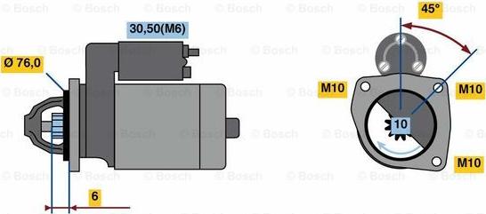 BOSCH 0 986 023 620 - Käynnistinmoottori inparts.fi