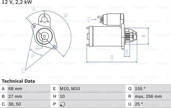 BOSCH 0 986 023 040 - Käynnistinmoottori inparts.fi