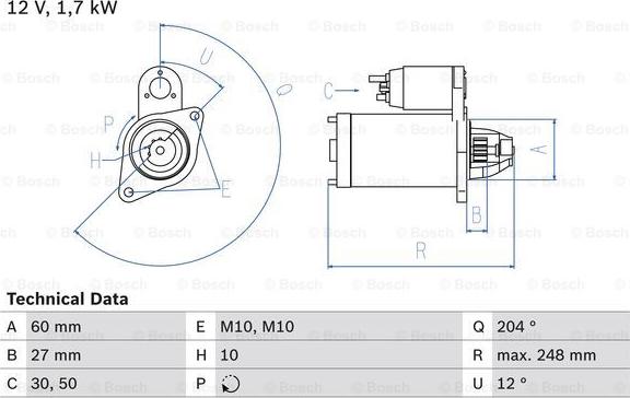 BOSCH 0 986 023 100 - Käynnistinmoottori inparts.fi