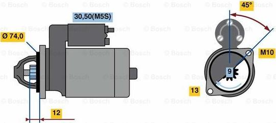 BOSCH 0 986 023 890 - Käynnistinmoottori inparts.fi