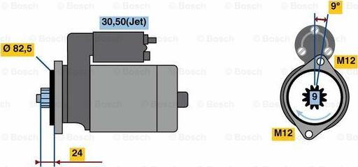 BOSCH 0 986 023 800 - Käynnistinmoottori inparts.fi