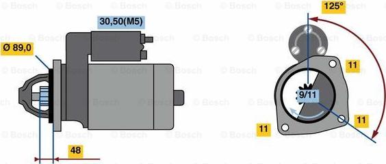 BOSCH 0 986 023 830 - Käynnistinmoottori inparts.fi