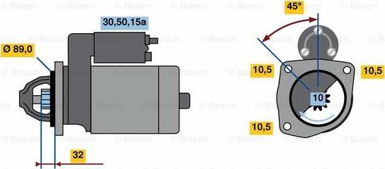 BOSCH 0 986 023 820 - Käynnistinmoottori inparts.fi