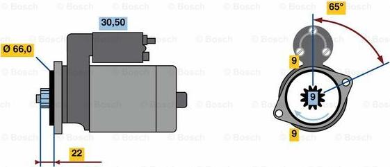 BOSCH 0 986 023 710 - Käynnistinmoottori inparts.fi