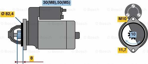 BOSCH 0 986 022 970 - Käynnistinmoottori inparts.fi