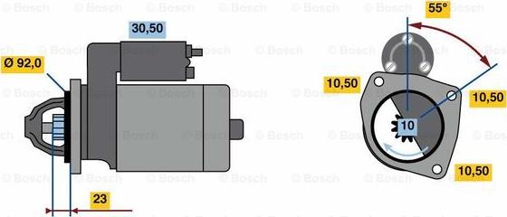 BOSCH 0 986 022 750 - Käynnistinmoottori inparts.fi