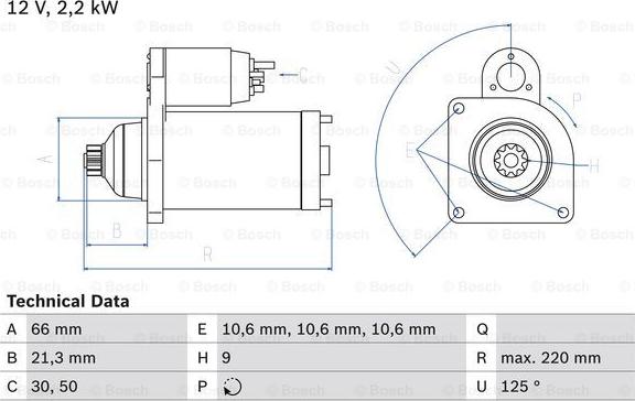 BOSCH 0 986 022 760 - Käynnistinmoottori inparts.fi