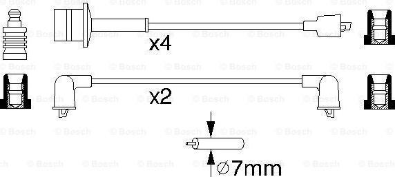 BOSCH 0 986 356 954 - Sytytysjohtosarja inparts.fi