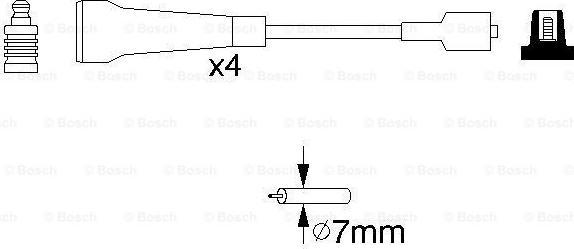 BOSCH 0 986 356 967 - Sytytysjohtosarja inparts.fi