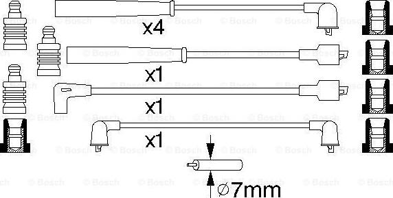 BOSCH 0 986 356 935 - Sytytysjohtosarja inparts.fi