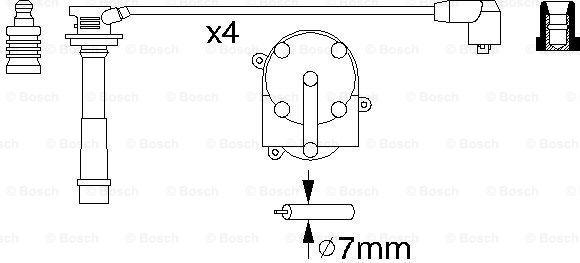 BOSCH 0 986 356 931 - Sytytysjohtosarja inparts.fi