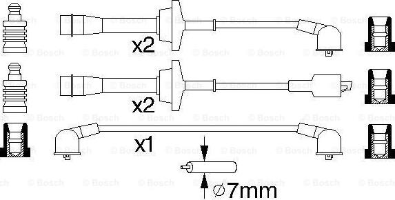 BOSCH 0 986 356 938 - Sytytysjohtosarja inparts.fi