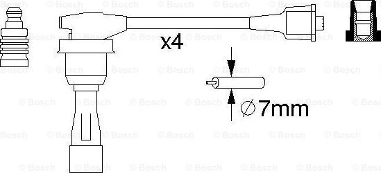 BOSCH 0 986 356 974 - Sytytysjohtosarja inparts.fi