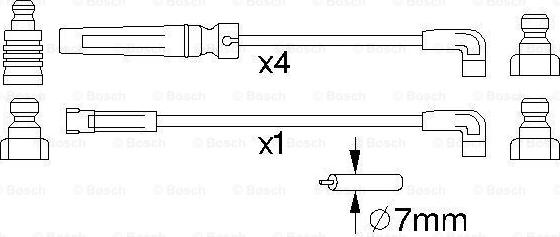 BOSCH 0 986 356 975 - Sytytysjohtosarja inparts.fi