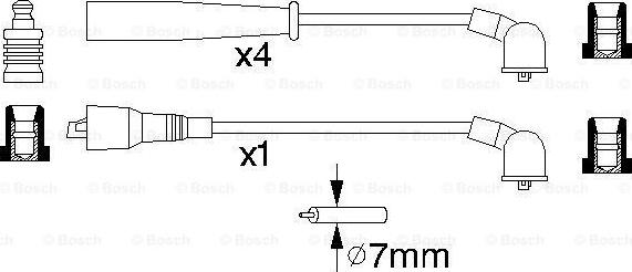 BOSCH 0 986 356 897 - Sytytysjohtosarja inparts.fi