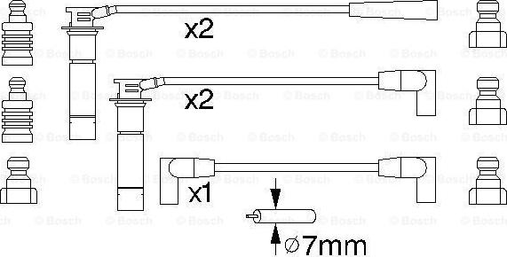 BOSCH 0 986 356 845 - Sytytysjohtosarja inparts.fi