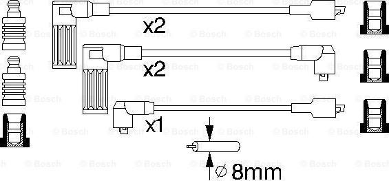 BOSCH 0 986 356 846 - Sytytysjohtosarja inparts.fi