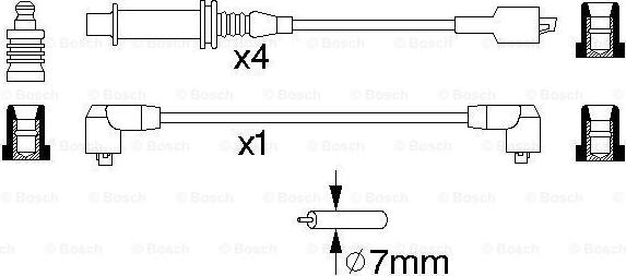 BOSCH 0 986 356 848 - Sytytysjohtosarja inparts.fi