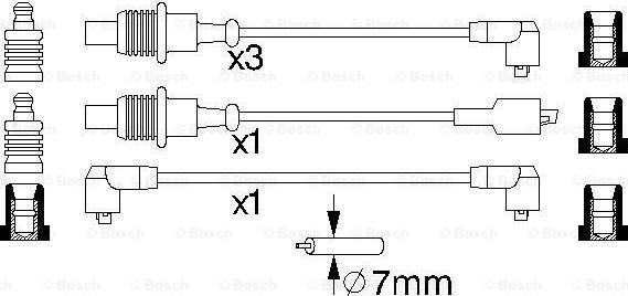 BOSCH 0 986 356 851 - Sytytysjohtosarja inparts.fi