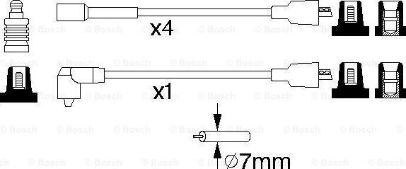 BOSCH 0 986 356 864 - Sytytysjohtosarja inparts.fi