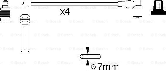 BOSCH 0 986 356 808 - Sytytysjohtosarja inparts.fi