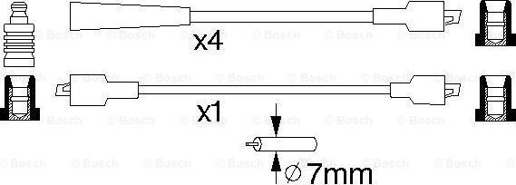 BOSCH 0 986 356 811 - Sytytysjohtosarja inparts.fi