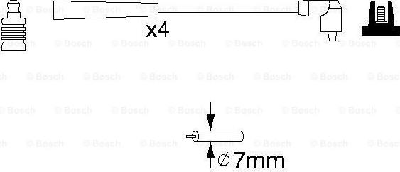 BOSCH 0 986 356 818 - Sytytysjohtosarja inparts.fi