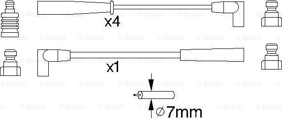 BOSCH 0 986 356 888 - Sytytysjohtosarja inparts.fi