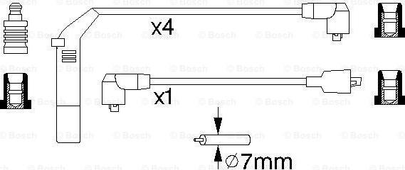 BOSCH 0 986 356 838 - Sytytysjohtosarja inparts.fi