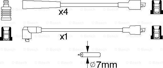 BOSCH 0 986 356 874 - Sytytysjohtosarja inparts.fi