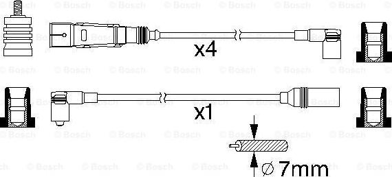 BOSCH 0 986 356 355 - Sytytysjohtosarja inparts.fi