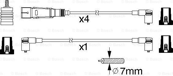 BOSCH 0 986 356 357 - Sytytysjohtosarja inparts.fi