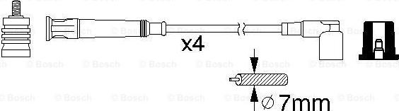 BOSCH 0 986 356 361 - Sytytysjohtosarja inparts.fi