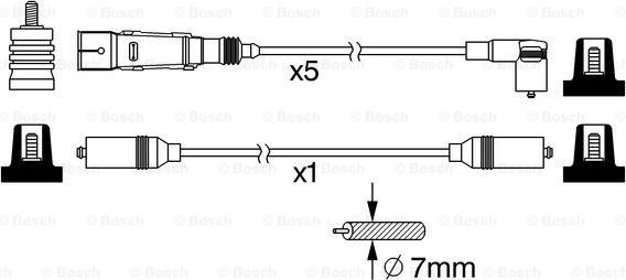 BOSCH 0 986 356 385 - Sytytysjohtosarja inparts.fi