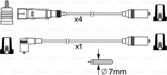 BOSCH 0 986 356 381 - Sytytysjohtosarja inparts.fi