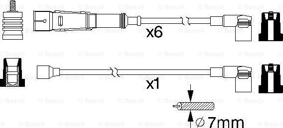 BOSCH 0 986 356 336 - Sytytysjohtosarja inparts.fi