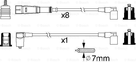 BOSCH 0 986 356 330 - Sytytysjohtosarja inparts.fi