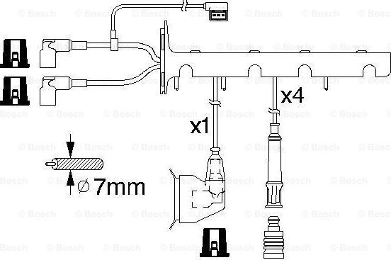 BOSCH 0 986 356 325 - Sytytysjohtosarja inparts.fi