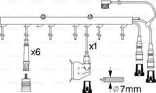 BOSCH 0 986 356 323 - Sytytysjohtosarja inparts.fi